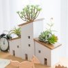 【生活美學】創意仿真花藝 木質Zakka小屋造型居家擺設