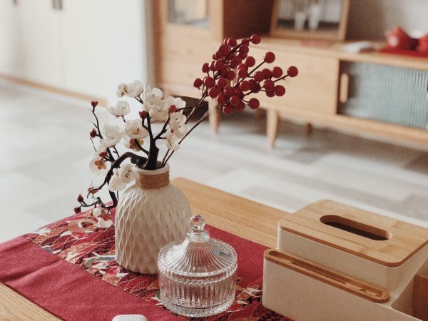 仿真梅花枝裝飾花瓶/花器