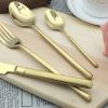 【餐桌美學】復古金不鏽鋼歐式餐具 單支/套裝組