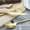 【餐桌美學】復古金不鏽鋼歐式餐具 單支/套裝組