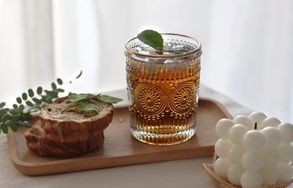 【Summer Sale】太陽花金邊玻璃杯