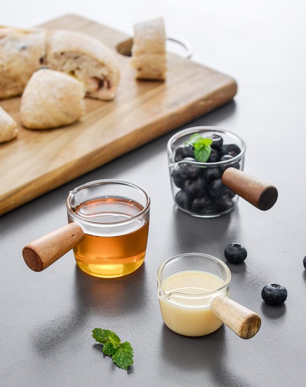 【Summer Sale】北歐風迷你玻璃木柄醬汁/shot杯