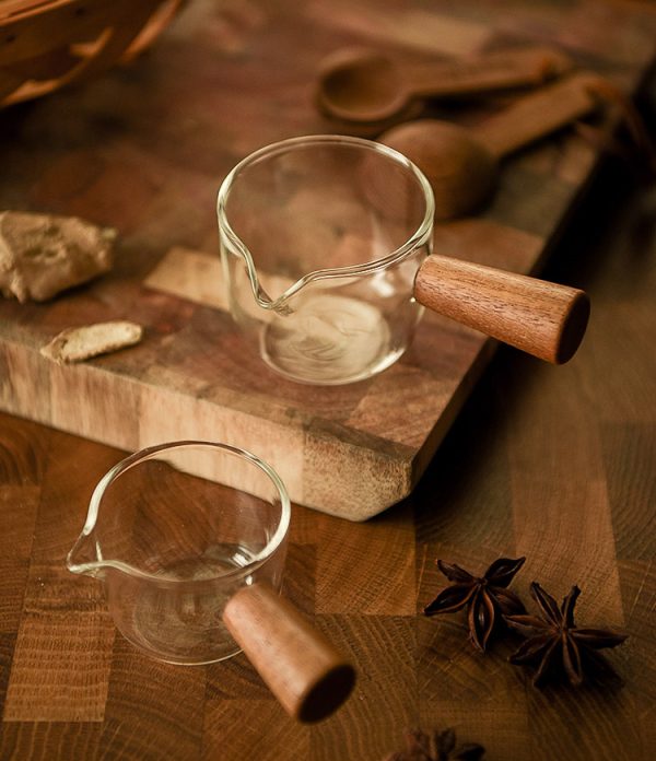 【Summer Sale】北歐風迷你玻璃木柄醬汁/shot杯