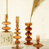 復古Vintage棕色玻璃花瓶/花器/燭台