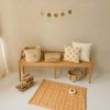 荷蘭 À la Collection 手工整面串珠小花抱枕 - 奶油白