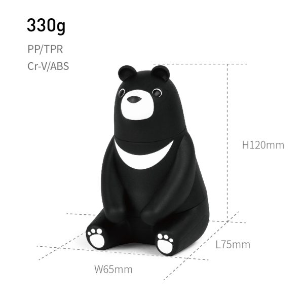酷毛尺寸 台灣設計品牌 iThinking Bear kuma黑熊酷毛棘輪起子組(6bits)