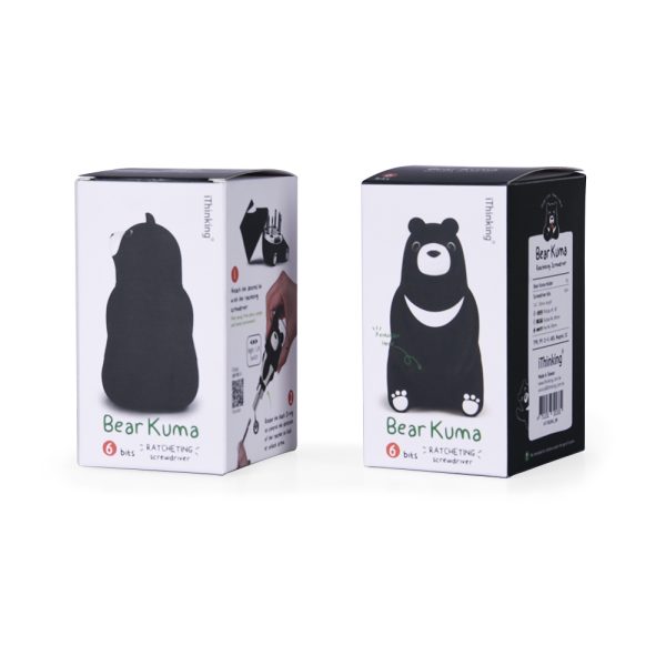 48812323.jpeg 台灣設計品牌 iThinking Bear kuma黑熊酷毛棘輪起子組(6bits)
