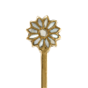 49188910.png 荷蘭 À la Collection 手工黃銅鑲珍珠母貝 雛菊餐具咖啡勺(2入)