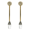 49189335.png 荷蘭 À la Collection 手工黃銅鑲珍珠母貝 雛菊餐具點心叉(2入)