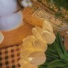 仿真奶油白鬱金香花束小夜燈/氛圍燈