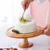 西點烘焙木質高腳玻璃點心架