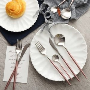 玫瑰粉不鏽鋼歐式餐具