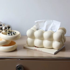 北歐風 奶油綿花糖面紙盒