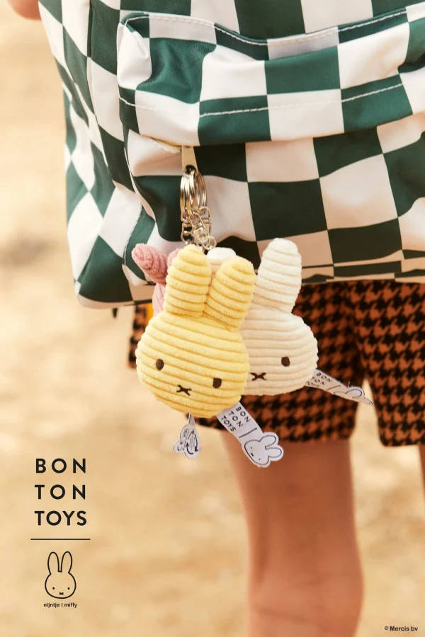 73659426.webp BON TON TOYS Miffy拍拍米菲兔ECO燈芯絨鑰匙圈 10cm