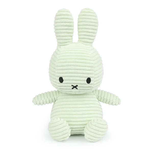 BON TON TOYS Miffy米菲兔ECO燈芯絨填充玩偶-薄荷綠