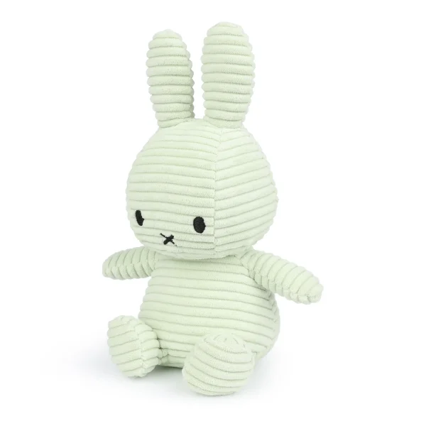 BON TON TOYS Miffy米菲兔ECO燈芯絨填充玩偶-薄荷綠