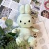 BON TON TOYS Miffy米菲兔ECO燈芯絨填充玩偶-薄荷綠
