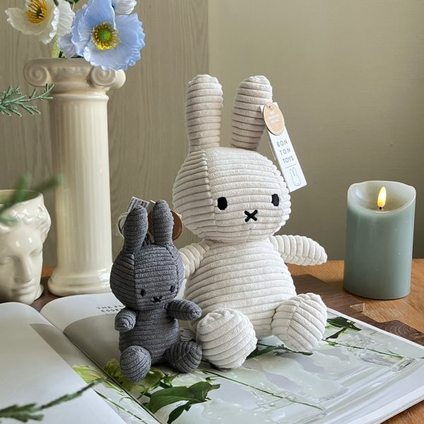 BON TON TOYS Miffy 米菲兔ECO燈芯絨填充玩偶-白(23/33/50/70cm)