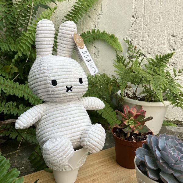 BON TON TOYS Miffy 米菲兔ECO燈芯絨填充玩偶-白(23/33/50/70cm)