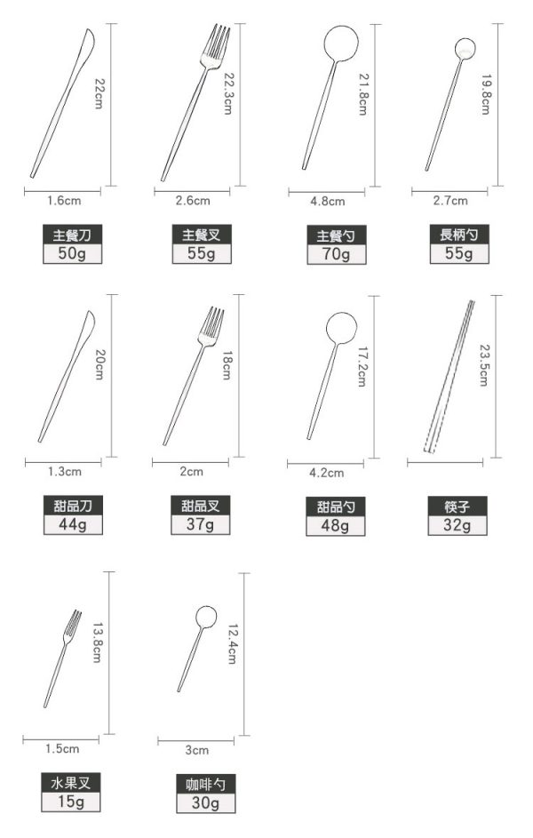 【餐桌美學】歐式304不銹鋼金色鏡面西餐餐具
