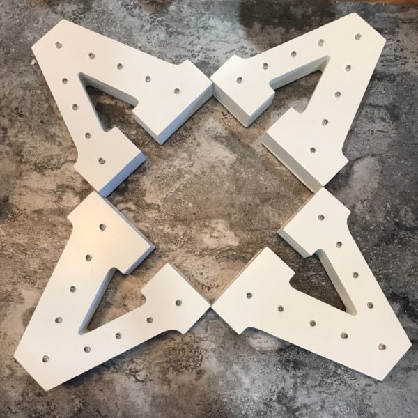 【微瑕品出清】北歐風木質LED字母燈 (不會亮)
