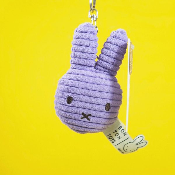 80235424.jpeg BON TON TOYS Miffy拍拍米菲兔ECO燈芯絨鑰匙圈 10cm