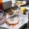 【Summer Sale】粉色水晶玻璃金邊酒杯/大肚水杯