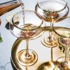 【Summer Sale】粉色水晶玻璃金邊酒杯/大肚水杯