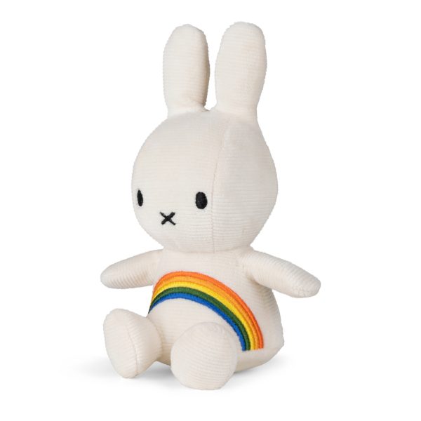 BON TON TOYS Miffy米菲兔彩虹填充玩偶-象牙白 18cm