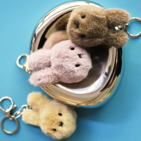 BON TON TOYS Miffy米菲兔環保毛絨鑰匙圈-8cm (三色)