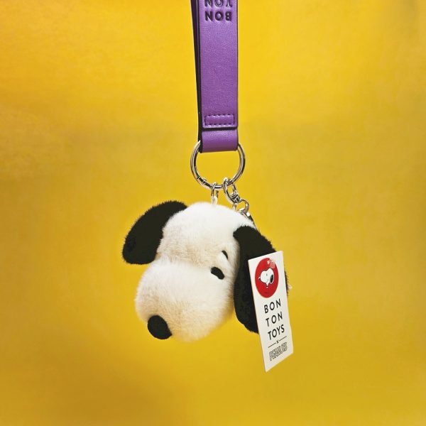 BON TON TOYS Snoopy史努比環保毛絨背包吊飾-奶油 8cm