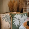 90515794.webp Chill Vibe in Bali 手工棕櫚風情抱枕(墨綠)