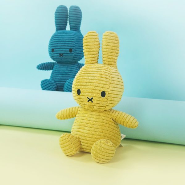 BON TON TOYS Miffy米菲兔ECO燈芯絨填充玩偶-限量版 北海藍 23cm